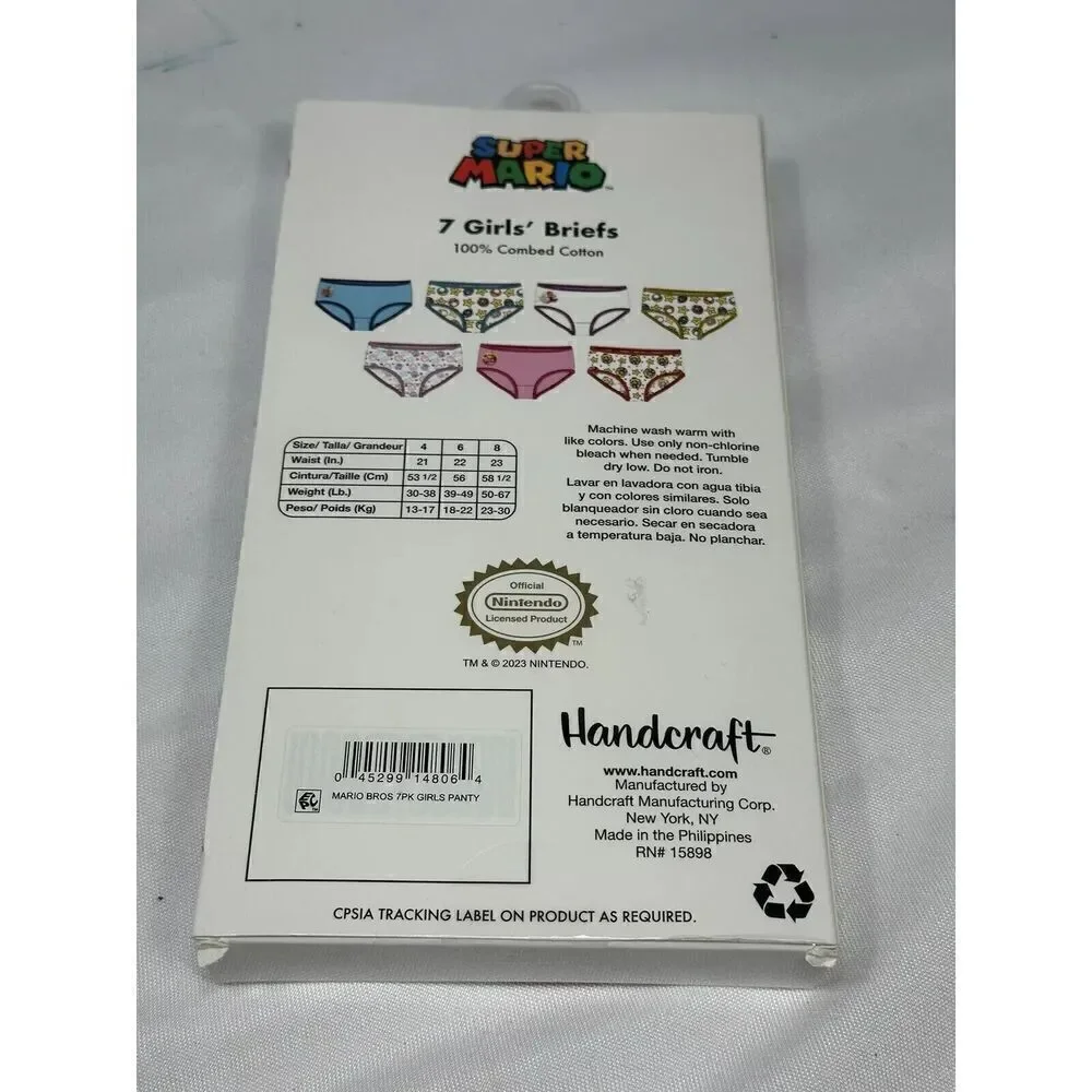 HANDCRAFT girls 7 pairs briefs SUPER MARIO size 6